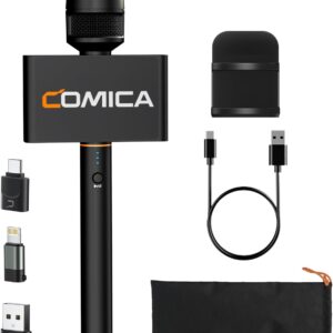 COMICA Revo S Wireless Handheld Interview Microphone for Android & iPhone with USB-Type C